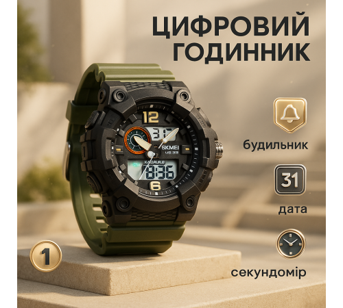 Військовий годинник з секундоміром, Спортивний годинник з секундоміром Практичний чоловічий GU-30