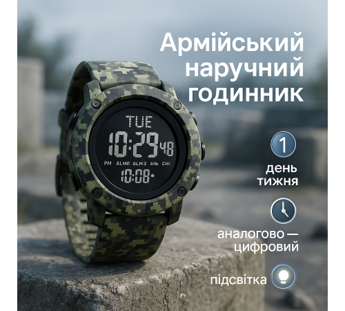 Спортивний міцний годинник SKMEI 2095CMGN Чоловічий годинник стильний на руку PO-83