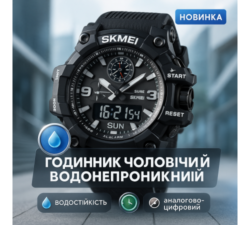 Стильний спортивний годинник для активного відпочинку SKMEI, Годинник туристичний для виживання FG-11 за 699 грн