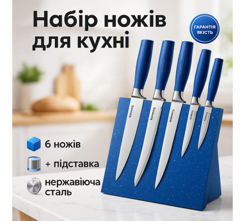 Отличный набор ножей, Набор ножей со стильным дизайном, Набор ножей для поваров бытовой YC-29