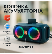Светомузыкальная портативная колонка TG333, Недорогие портативные колонки, Портивная bluetooth колонка RK-36