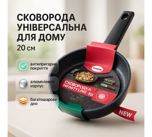 Практичная сковорода для кухни СВ-2029, Сковородка для приготовления, Сковорода глубокая алюминий PD-39