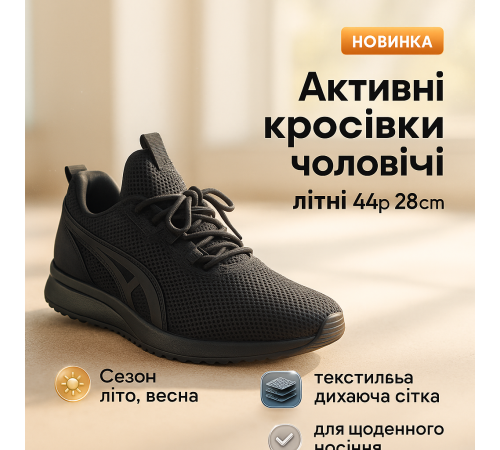 Спортивні кросівки чоловічі літні, Весняні кросівки з сіткою, Тонкі кросівки Чоловічі SH-55 за 733 грн