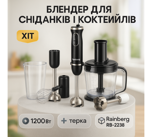Блендер для приготовления крем-соусов, Блендер много функциональный Легкий для дома GL-31