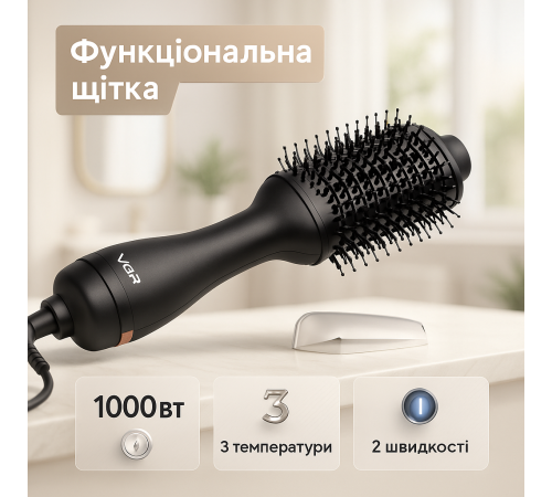 Багатофункціональний гребінець з гарячим повітрям, Стайлер автоматичний для завивки волосся FH-72