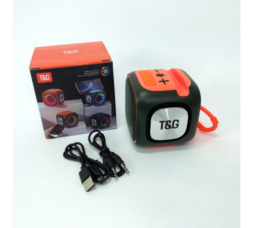 Портативна блютуз колонка світлодіодна TG359, Bluetooth колонка з флешкою Портативна для пк BC-47