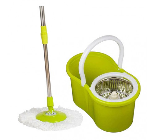Універсальна швабра з віджимом-центрифугою та відром Easy Mop Кругла Швабра. Колір: зелений UV-26 за 702 грн