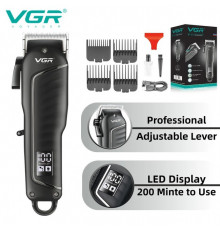 Электробритва для стрижки головы VGR V-683, Аккумуляторная машинка для стрижки волос с насадками NG-66