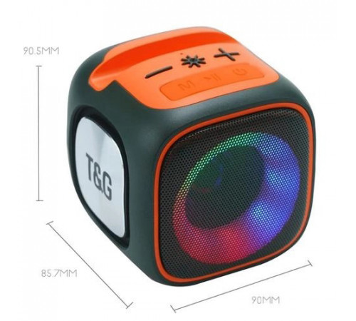 Портативна блютуз колонка світлодіодна TG359, Bluetooth колонка з флешкою Портативна для пк BC-47
