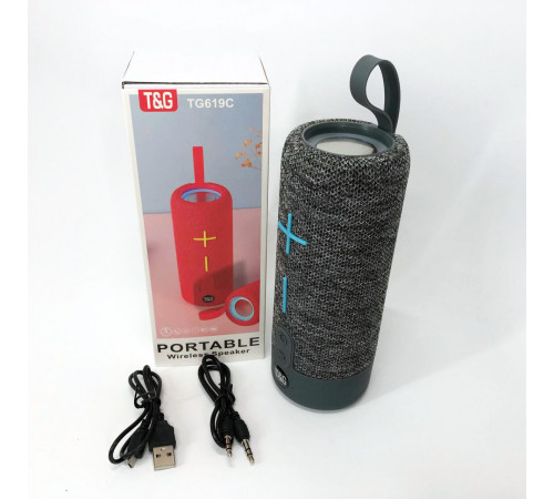 Колонка с подсветкой и зарядкой TG619C, Беспроводная колонка Bluetooth с радио акамуляторна KP-28
