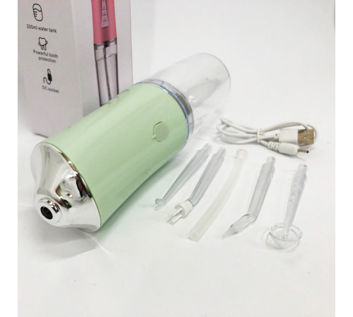 Ирригатор для чистки зубов и полости рта Oral Irrigator с аккумулятором и сменными насадками Green GF-63