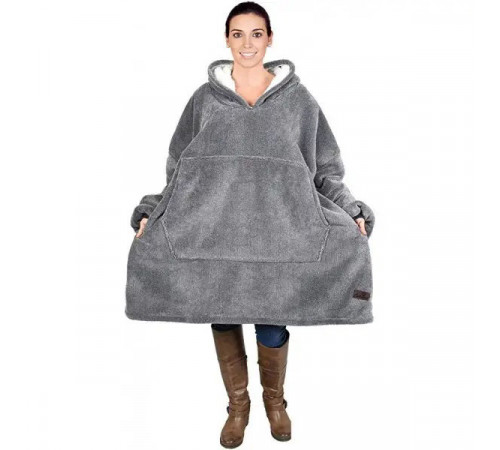 Плед с капюшоном для взрослых, Оригинальный плед с рукавами Huggle Hoodie рукавами IG-38