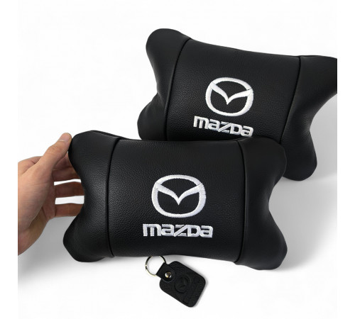 Подушки для шиї на підголівник Mazda Мазда, Подушки з логотипом від виробника на крісло в авто AC-18