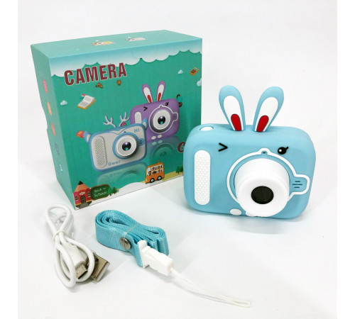 Детский цифровой фотоаппарат X900 Rabbit. Цвет: голубой AZ-42