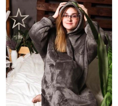 Плед с капюшоном для взрослых, Оригинальный плед с рукавами Huggle Hoodie рукавами IG-38