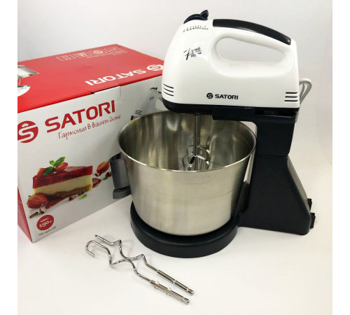 Миксер с чашей и блендером Satori, Миксер для теста, ручной 7 скоростей Миксеры с чашей FP-92