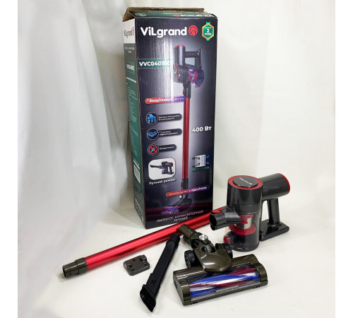 Вертикальный пылесос для дома и авто VILGRAND VVC0401BС 400 Вт, Пылесос вертикальный для квартиры FO-97