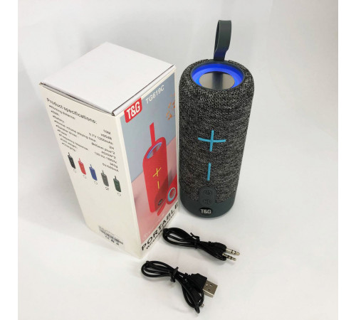 Колонка с подсветкой и зарядкой TG619C, Беспроводная колонка Bluetooth с радио акамуляторна KP-28