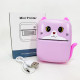 Портативный детский термопринтер с Bluetooth A8 Cat мини принтер для телефона Pink JO-39