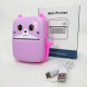 Портативный детский термопринтер с Bluetooth A8 Cat мини принтер для телефона Pink JO-39