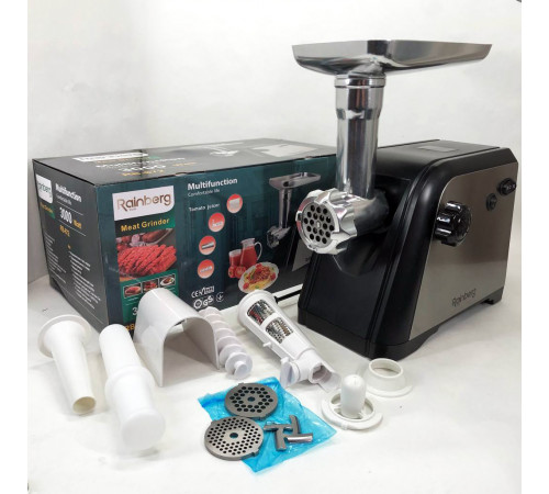 Бытовая кухонная мясорубка электрическая Rainberg RB-672 3000W, Мясорубка с мощным двигателем BD-27