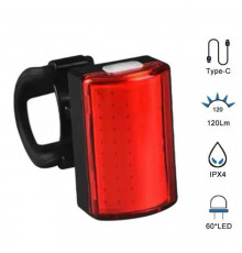 Фонарь для ночной езды, Фонарь задний вело, Стоп на велосипед LED USB, Задний аккумуляторный велофонарь VC-73