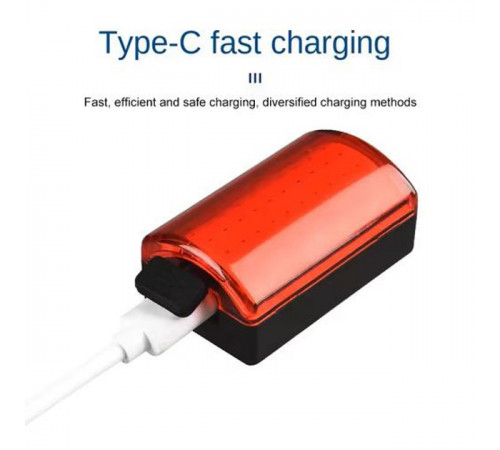 Фонарь для ночной езды, Фонарь задний вело, Стоп на велосипед LED USB, Задний аккумуляторный велофонарь VC-73