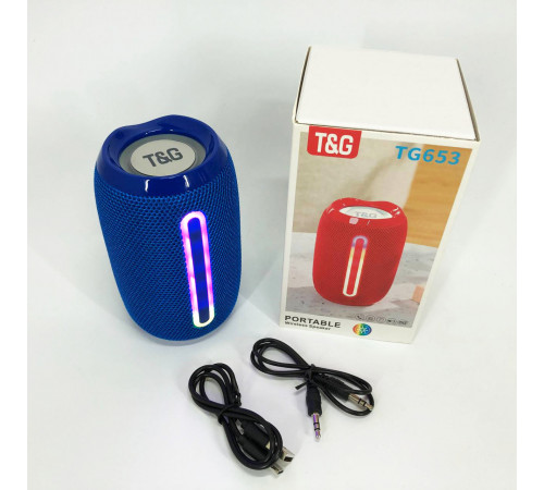 Аккумуляторная переносная колонка TG653, Блютуз-колонка с usb-портом, Блютуз колонка с лед подсветкой JL-77