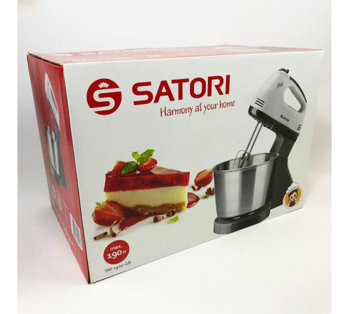Миксер с чашей и блендером Satori, Миксер для теста, ручной 7 скоростей Миксеры с чашей FP-92
