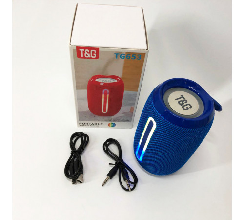 Аккумуляторная переносная колонка TG653, Блютуз-колонка с usb-портом, Блютуз колонка с лед подсветкой JL-77