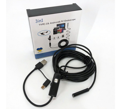 Камера ендоскоп для авто 2, Usb камера ендоскоп, Ендоскоп для смартфона Цифровий LG-53