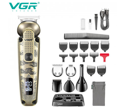 Электрическая машинка для стрижки мощная VGR 6 в 1 V-095, Машинка для стрижки мужская IL-13