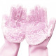 Силіконові рукавички Magic Silicone Gloves Pink для прибирання чистки миття посуду для будинку. Колір рожевий FU-19