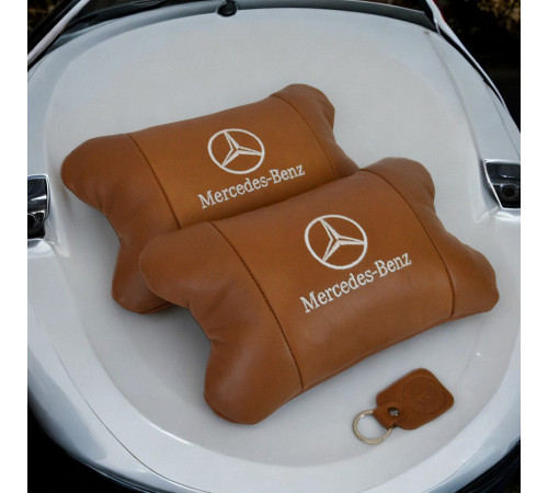 Подарок подушка дорожная Mercedes-Benz Мерседес, Автомобильная подушка для шеи с лого ZM-95