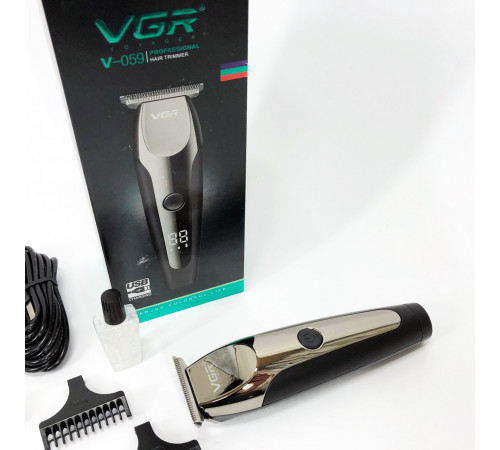 Электрическая аккумуляторная машинка для стрижки VGR V-059, Отличная машинка для стрижки волос VK-39