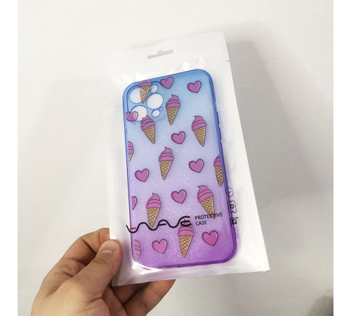 Чохол для Iphone 12 Pro Max рожево-синій Морозиво WK-68