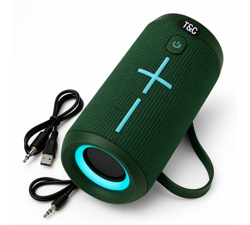 Громкая блютуз колонка TG619C, Аккумуляторная bluetooth колонка Блютуз с лед подсветкой RF-42