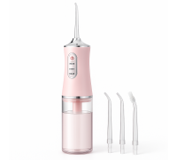 Ирригатор для чистки зубов и полости рта Oral Irrigator с аккумулятором и сменными насадками Pink IB-11