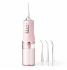 Ирригатор для чистки зубов и полости рта Oral Irrigator с аккумулятором и сменными насадками Pink IB-11
