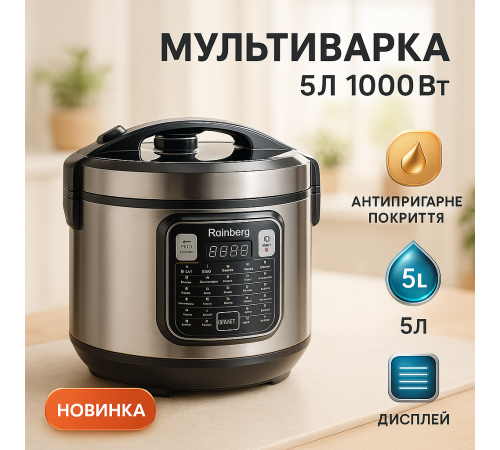 Потужна мультиварка для дому з 14 програмами, Мультиварка для дому 5 л з функцією томління IJ-99