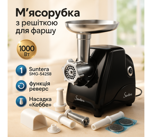 Мясорубка с шинковкой кубиками, Бытовая электромясорубка для мяса с насадками, Мясорубка 2000 вт OR-59