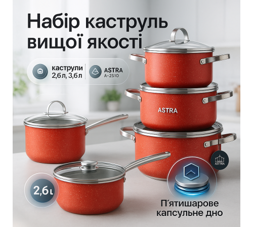 Набор кастрюль высшего качества 10, Набор кастрюль сталь больших Модные наборы посуды KY-22