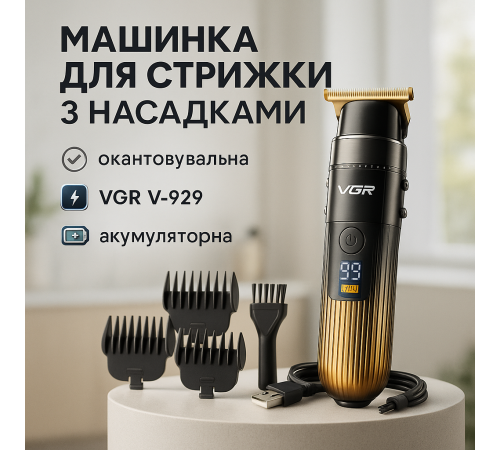 Акумуляторна машинка-тример для стрижки волосся, Надійна машинка для стрижки Тример скронь YB-73