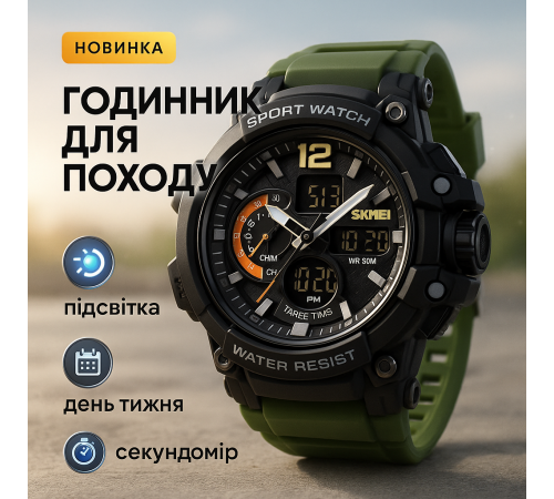 Протиударний годинник SKMEI, Зручний годинник для занять спортом Модний наручний електронний KO-61