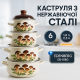 Каструля з нержавіючої сталі, Набір посуду для будь-яких плит, Хороші каструлі, Набір посуду для дому IK-67