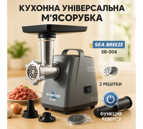 М'ясорубки надійні Sea Breeze SB-004, М'ясорубки для ковбасок 'для ресторанів CR-17