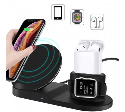 Док-станция зарядная станция Wireless fast charger 3 в 1 ZC-54
