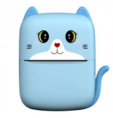 Портативный детский термопринтер с Bluetooth A8 Cat мини принтер для телефона Blue MD-95