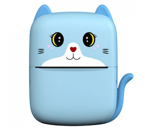 Портативный детский термопринтер с Bluetooth A8 Cat мини принтер для телефона Blue MD-95
