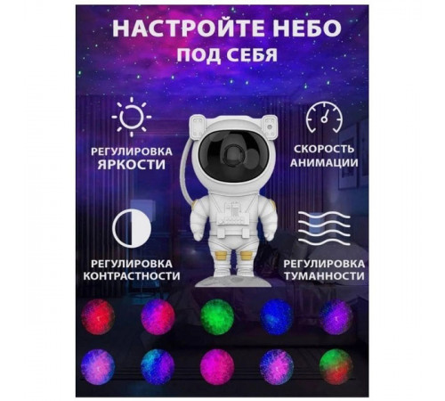 Нічник для дітей з проекцією зоряного неба, Проектор зоряного неба з пластику, Проектор Астронавт QF-79